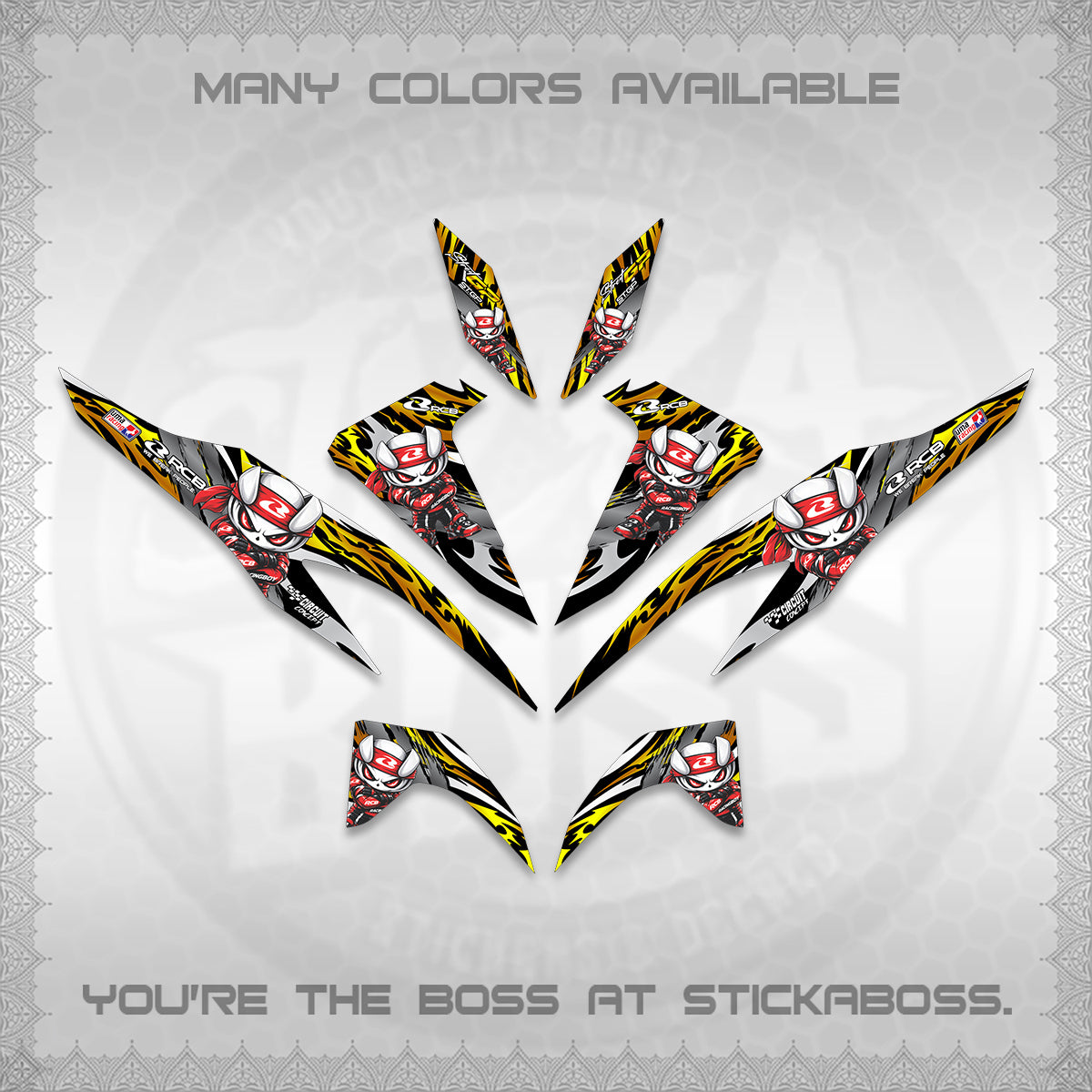 CLICK 125 V2 DECALS (2026 NEW RCB 2.0 DESIGN) STICKER KITS BY STICKABOSS