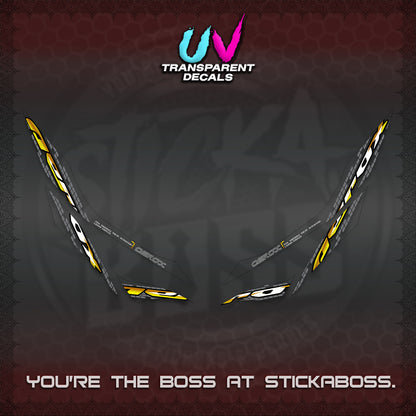 AEROX 155 V1 UV TRANSPARENT DECALS (NEW 2026 VORTEX) STICKER KITS BY STICKABOSS