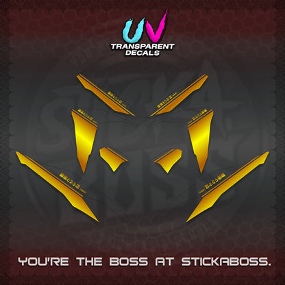 CLICK V2 UV TRANSPARENT DECALS (TRUENO STYLE DESIGN) STICKER KITS BY STICKABOSS