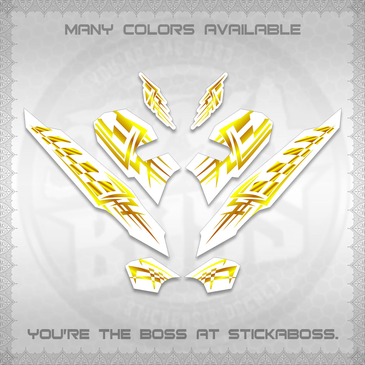 CLICK 125 V3 VARIO INDO-MALAY FOR WHITE DECALS (2026 TRIBAL LINES DESIGN) STICKER DECALS By STICKABOSS