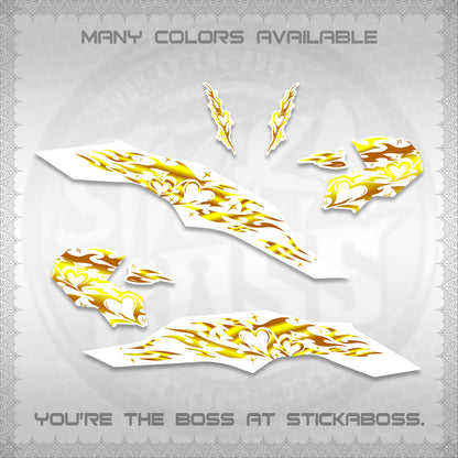 CLICK 125 V3 FOR WHITE DECALS (2026 TRIBAL HEART DESIGN) STICKER KITS BY STICKABOSS