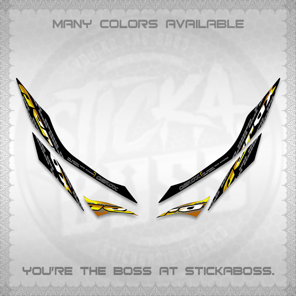 AEROX 155 V1 DECALS (NEW 2026 VORTEX) STICKER KITS BY STICKABOSS