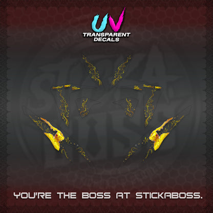 CLICK V2 UV TRANSPARENT DECALS (2026 2F2F SWIRL DESIGN) STICKER KITS BY STICKABOSS