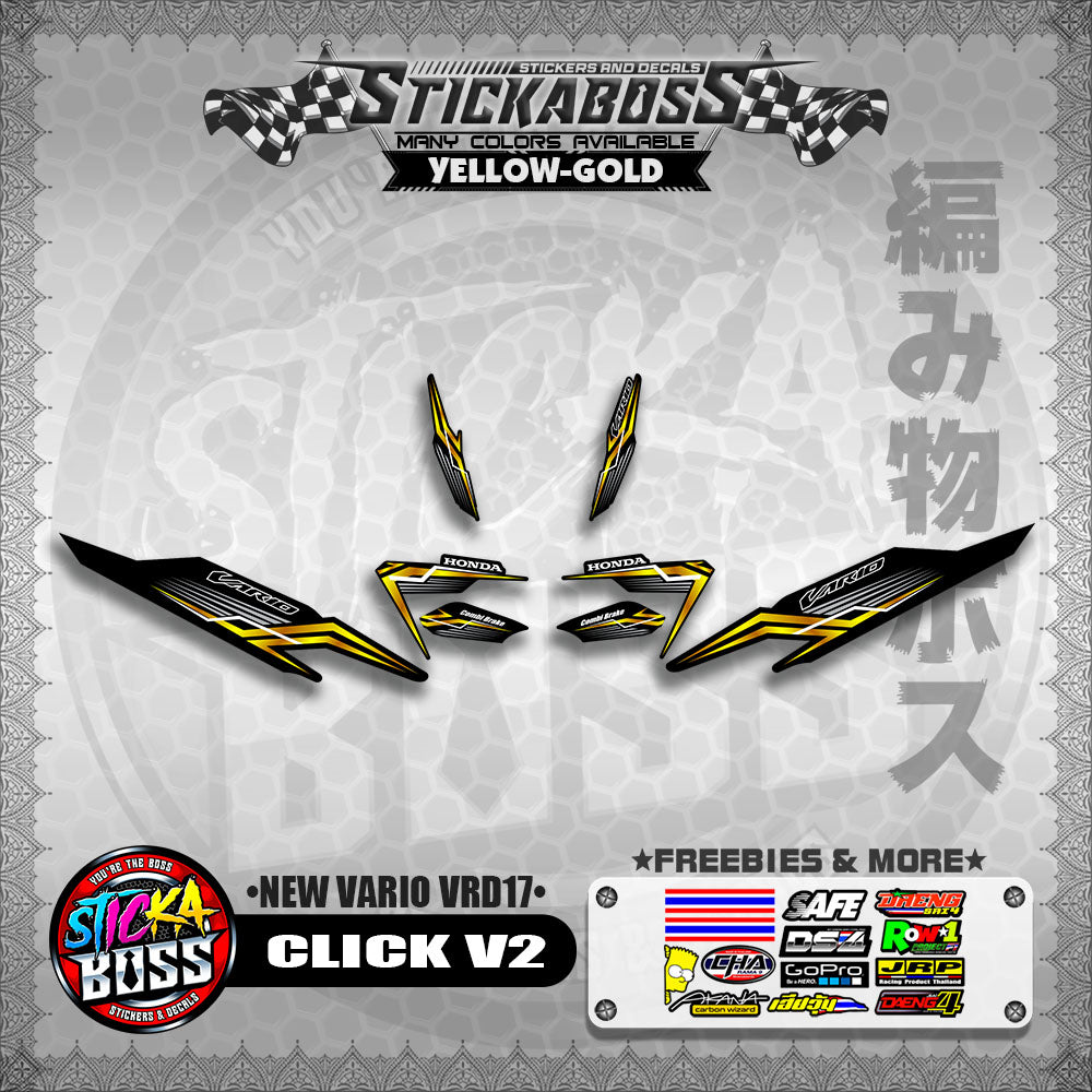 CLICK 125 V2 DECALS ( NEW VARIO VRD17 ) [PREMIUM GLOSSY LAMINATED ]【WITH FREEBIES】