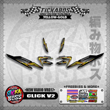 CLICK 125 V2 DECALS ( NEW VARIO VRD17 ) [PREMIUM GLOSSY LAMINATED ]【WITH FREEBIES】