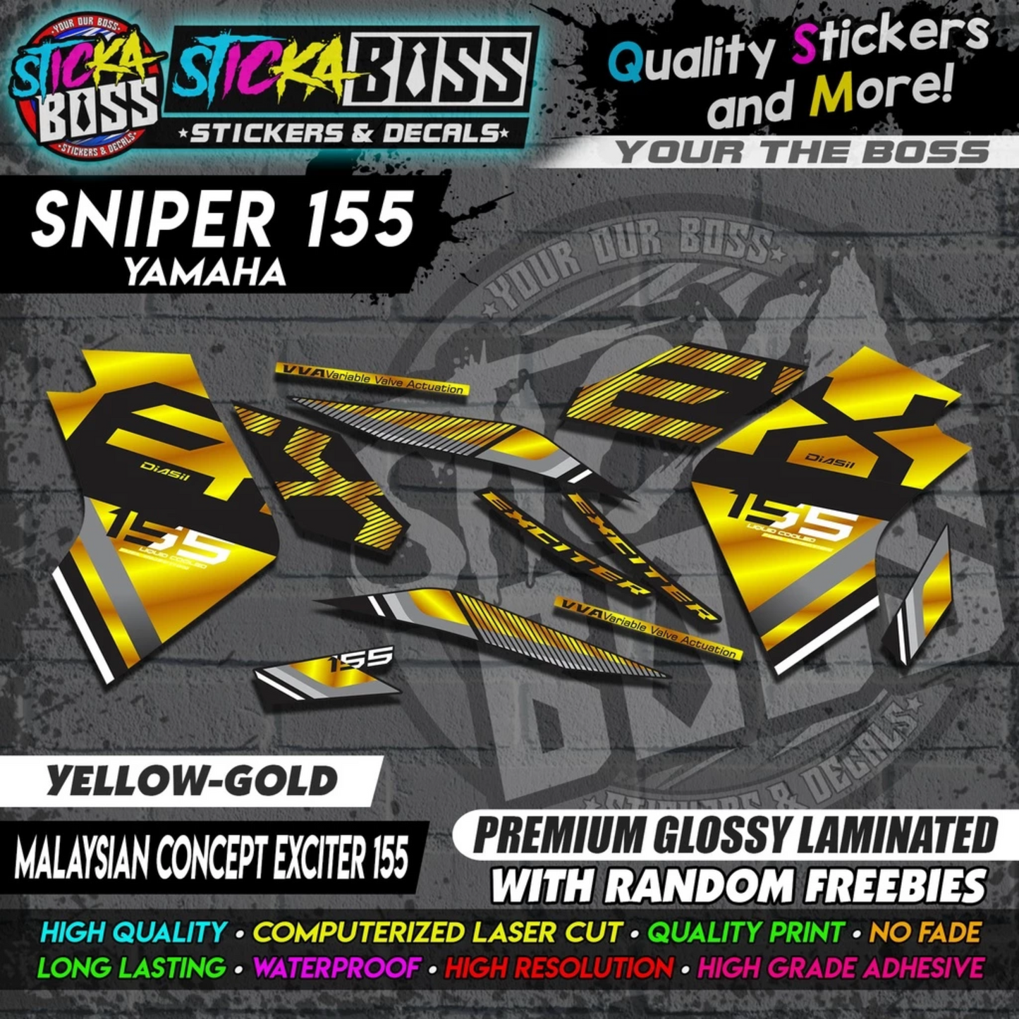 SNIPER 155 New Stock Decals [ MALAYSIAN CONCEPT EXCITER 155 ]