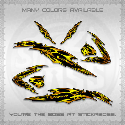 CLICK 125 V3 VARIO DECALS (2026 TRIBAL LIGHTNING DESIGN) STICKER KITS BY STICKABOSS