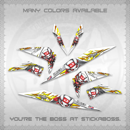 BEAT FI V2 FOR WHITE DECALS (2026 NEW RCB 2.0 DESIGN) STICKER KITS BY STICKABOSS