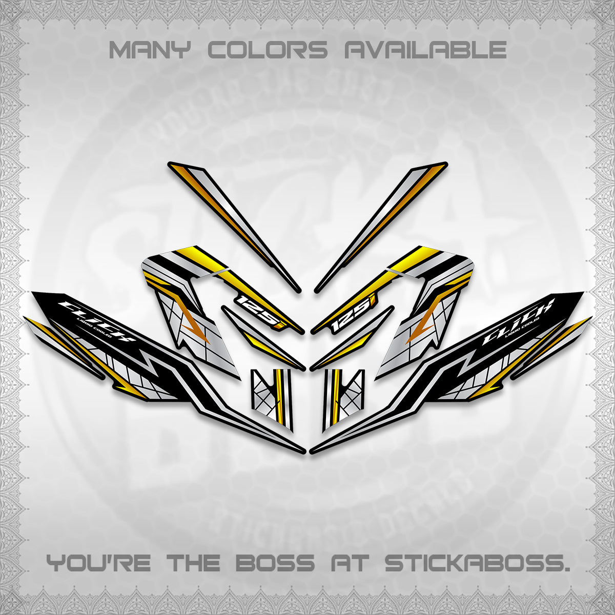CLICK V4 INDO DECALS (2026 NEW LINE X STYLE) STICKER KITS By STICKABOSS