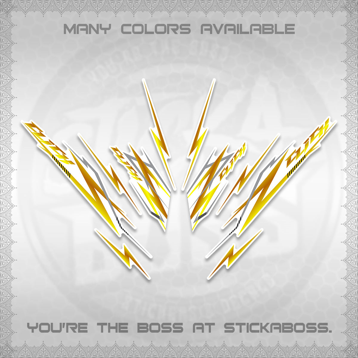 CLICK 125 V2 INDO FOR WHITE DECALS (2024 CL 00-A8 STYLE) STICKER KITS By STICKABOSS