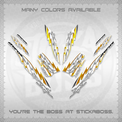 AEROX V2 INDO FOR WHITE DECALS (2026 STAR 0001 MOTIF) STICKER KITS By STICKABOSS