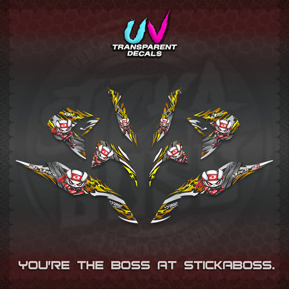 CLICK 125 V3 UV TRANSPARENT DECALS (2026 NEW RCB 2.0 DESIGN) STICKER KITS BY STICKABOSS