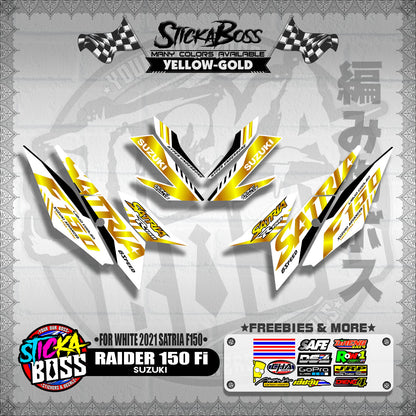 RAIDER 150 Fi DECALS ( FOR WHITE 2021 SATRIA F150 )【WITH FREEBIES】