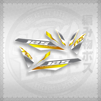 STICKER DECALS for MIO I 125 (MIIM3DARCEDFOWH) By STICKABOSS (SOFIE LAMINATED)