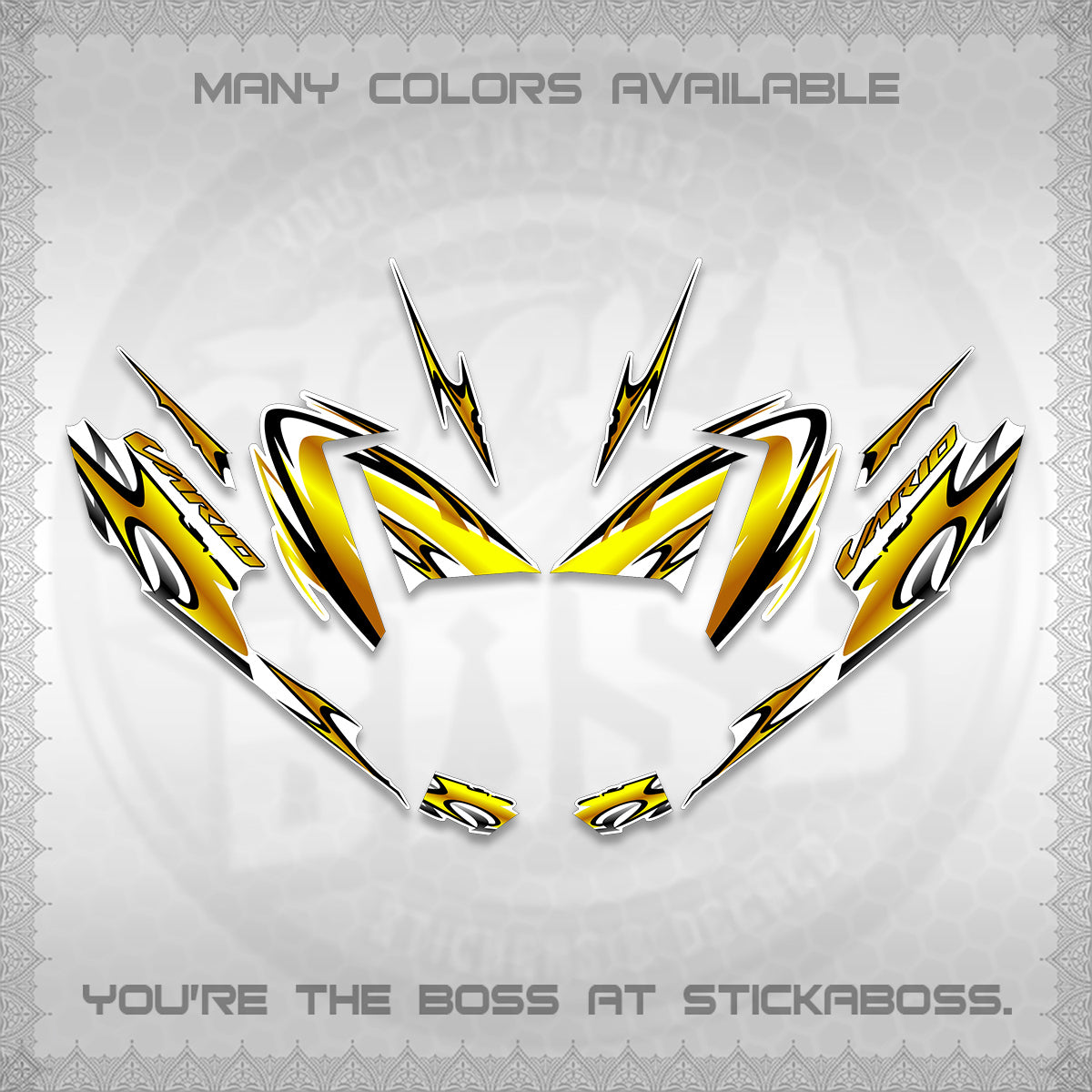 CLICK 125 V4 VARIO STRIPING FOR WHITE DECALS (2026 NEW LED DESIGN) STICKER DECALS By STICKABOSS