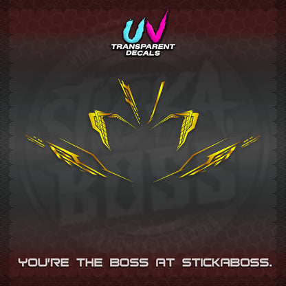 CLICK 125 V4 UV TRANSPARENT DECALS (2026 VEERIZA STYLISH DESIGN) STICKER DECALS By STICKABOSS