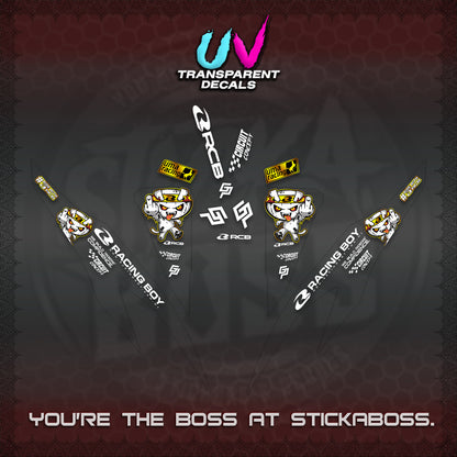 CLICK V2 UV TRANSPARENT DECALS (2026 RACE ZOMBIE DESIGN)STICKER DECALS By STICKABOSS