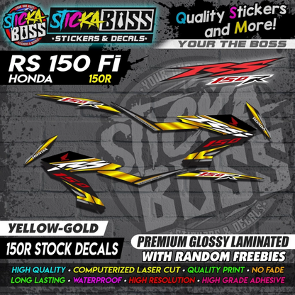 RS 150 FI Decals (R150 Stock Decals)【PREMIUM GLOSSY LAMINATED】