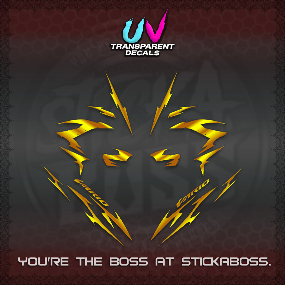 CLICK V3 UV TRANSPARENT DECALS (2026 VARIO NEW STRIPES) STICKER KITS BY STICKABOSS