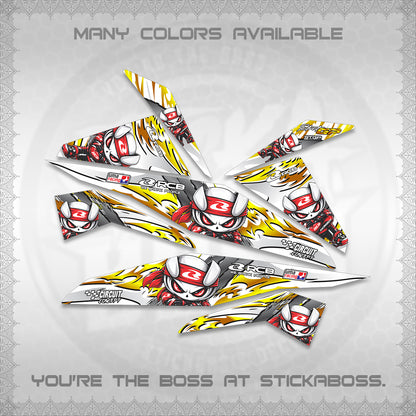 BEAT FI V1 FOR WHITE DECALS (2026 NEW RCB 2.0 DESIGN) STICKER KITS BY STICKABOSS