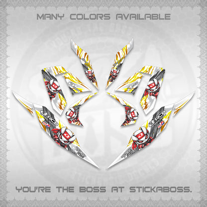 CLICK 125 V4 FOR WHITE DECALS (2026 NEW RCB 2.0 DESIGN) STICKER KITS BY STICKABOSS