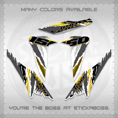 CLICK 150 V2 VARIO FOR WHITE DECALS (2022 SPECIAL SPLASH DESIGN) STICKER KITS BY STICKABOSS