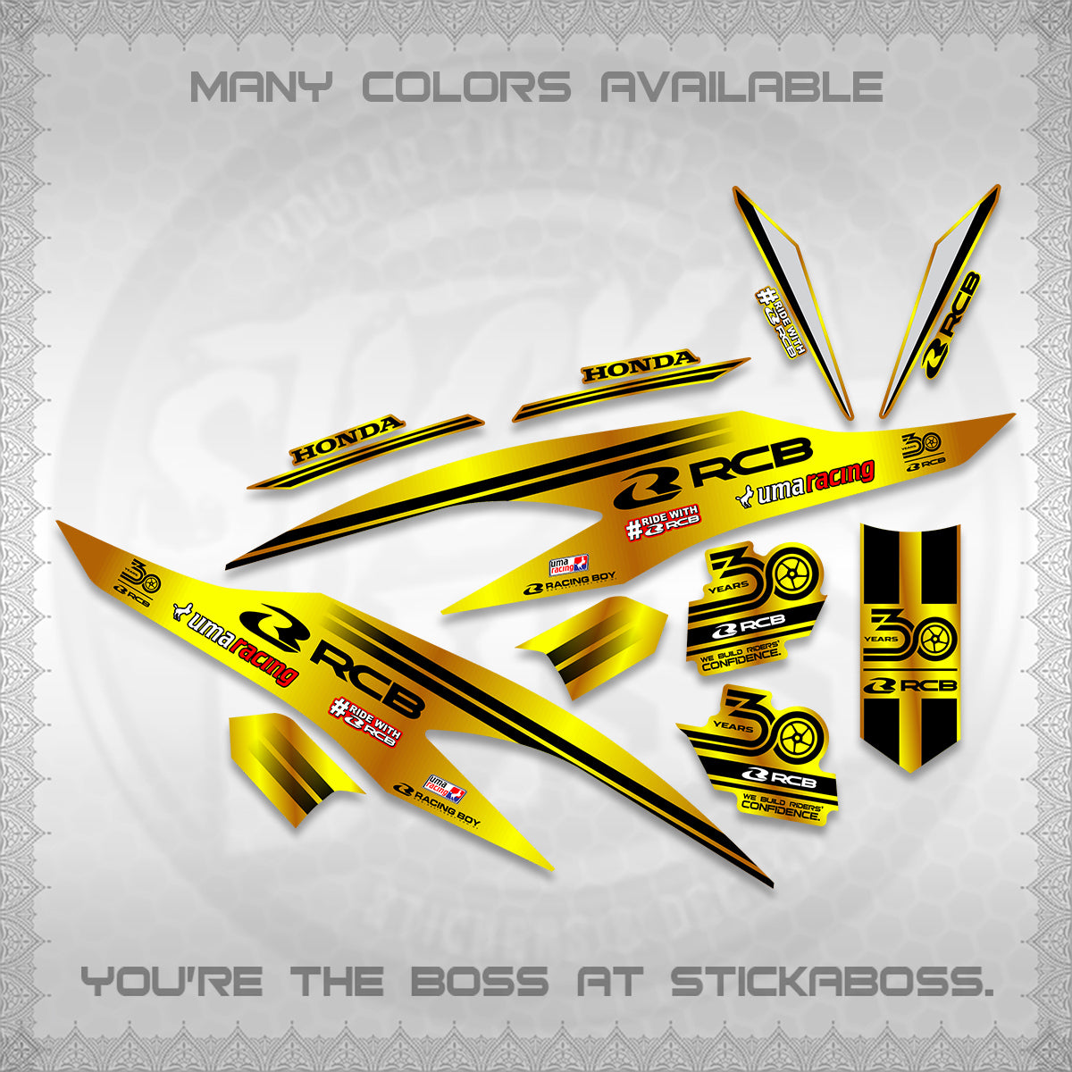 CLICK 125 V2 DECALS (2026 30TH ANNIVERSARY RACING DESIGN) STICKER DECALS BY STICKABOSS
