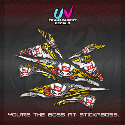 BEAT FI V1 UV TRANSPARENT DECALS (2026 NEW RCB 2.0 DESIGN) STICKER KITS BY STICKABOSS