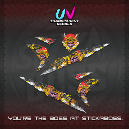 BEAT FI V2 INDO UV TRANSPARENT DECALS (2026 NEW SAMURAI MOTIF) STICKER KITS BY STICKABOSS