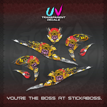 BEAT FI INDO UV TRANSPARENT DECALS (2026 NEW SAMURAI MOTIF) STICKER KITS BY STICKABOSS