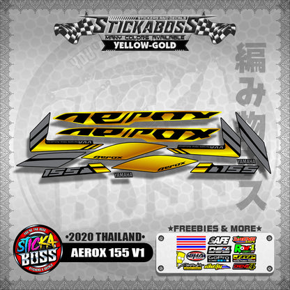 AEROX 155 V1 STOCK DECALS  ( 2020 THAILAND )【WITH FREEBIES】
