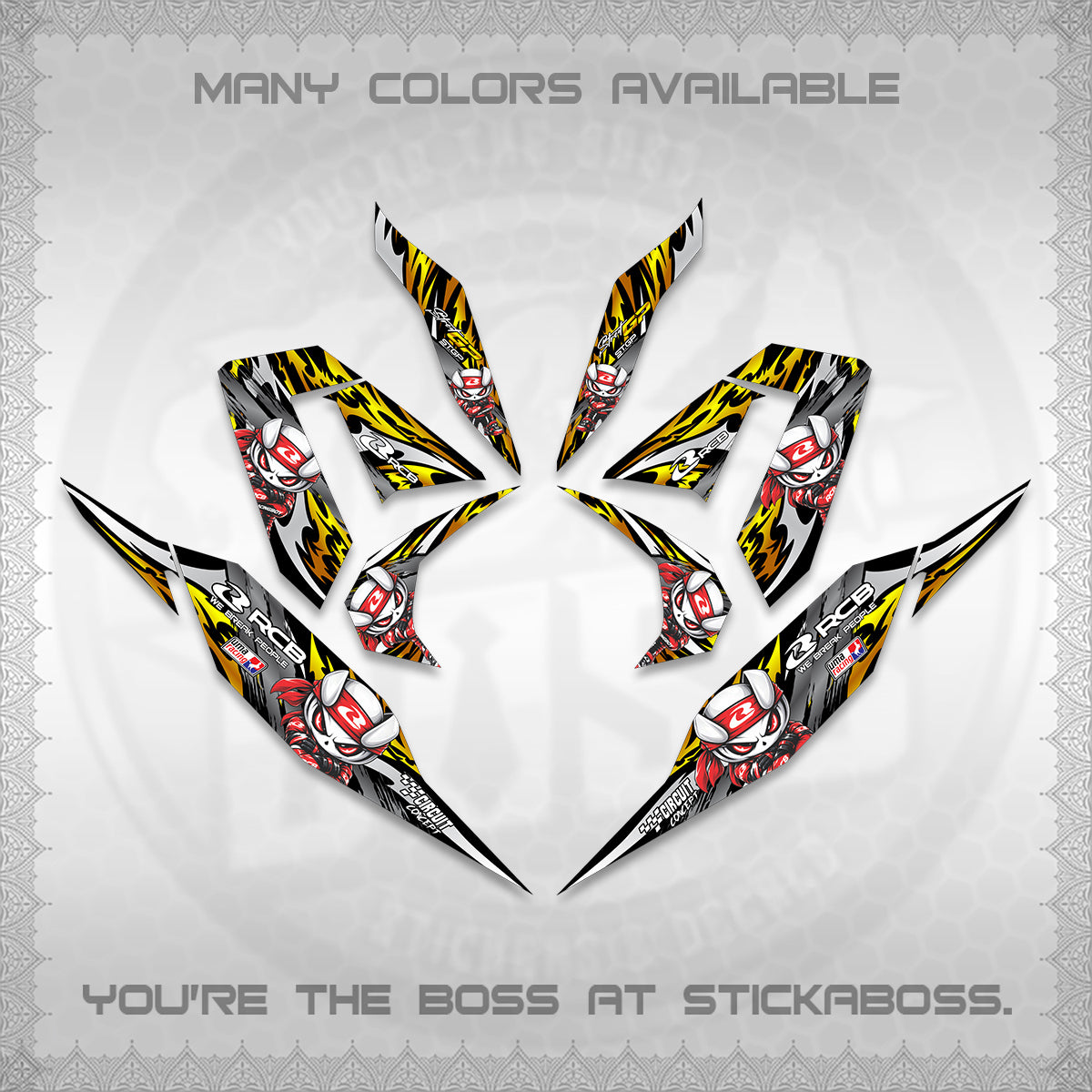 CLICK 125 V4 DECALS (2026 NEW RCB 2.0 DESIGN) STICKER KITS BY STICKABOSS
