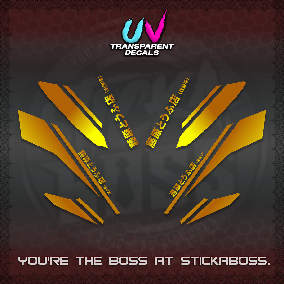 NMAX V2 UV TRANSPARENT DECALS (TRUENO STYLE DESIGN) STICKER KITS By STICKABOSS