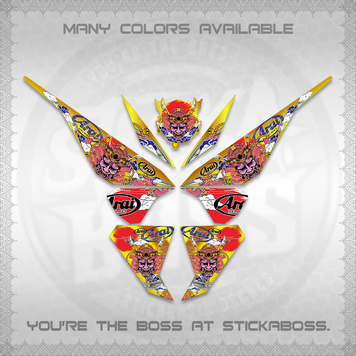 CLICK 125 V1 VARIO DECALS (2026 NEW SAMURAI MOTIF) STICKER KITS BY STICKABOSS