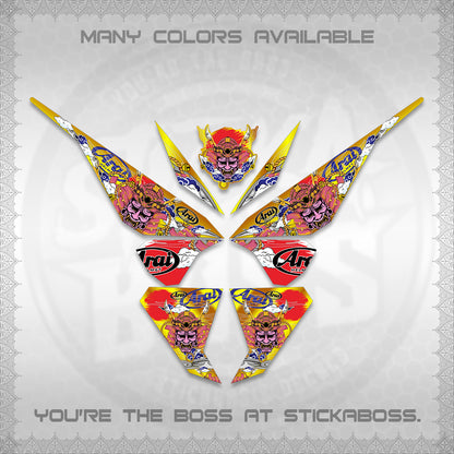 CLICK 125 V1 VARIO DECALS (2026 NEW SAMURAI MOTIF) STICKER KITS BY STICKABOSS