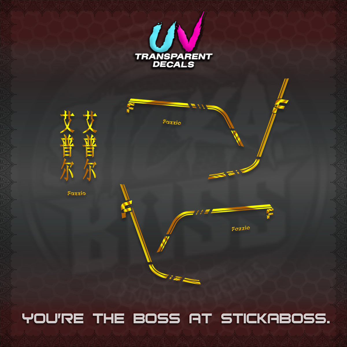 FAZZIO UV TRANSPARENT DECALS (2026 JAPAN LINES) STICKER KITS BY STICKABOSS