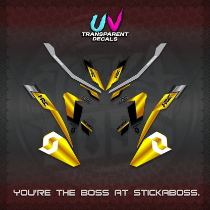 CLICK V2 UV TRANSPARENT DECALS (SCOTTxHRC DESIGN)STICKER KITS By STICKABOSS