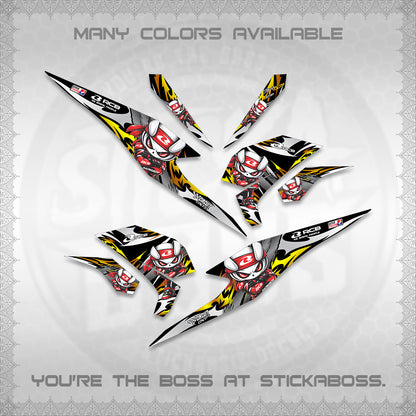 BEAT FI V3 FOR WHITE DECALS (2026 NEW RCB 2.0 DESIGN) STICKER KITS BY STICKABOSS