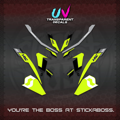 CLICK V2 UV TRANSPARENT DECALS (SCOTTxHRC DESIGN)STICKER KITS By STICKABOSS