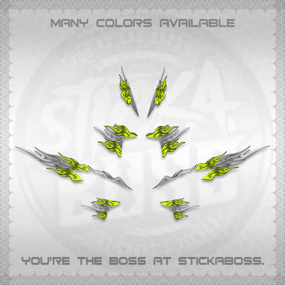 CLICK V2 STRIPING DECALS (2026 MODERN TRIBAL FIRE) STICKER KITS BY STICKABOSS