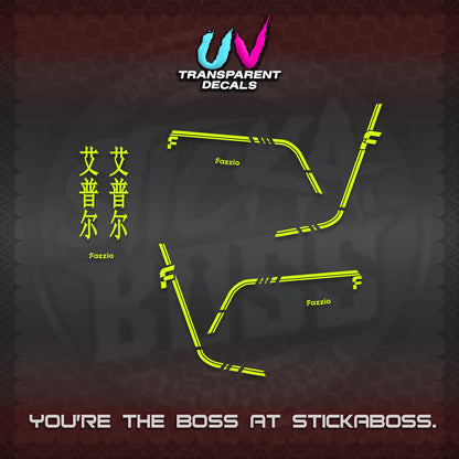 FAZZIO UV TRANSPARENT DECALS (2026 JAPAN LINES) STICKER KITS BY STICKABOSS