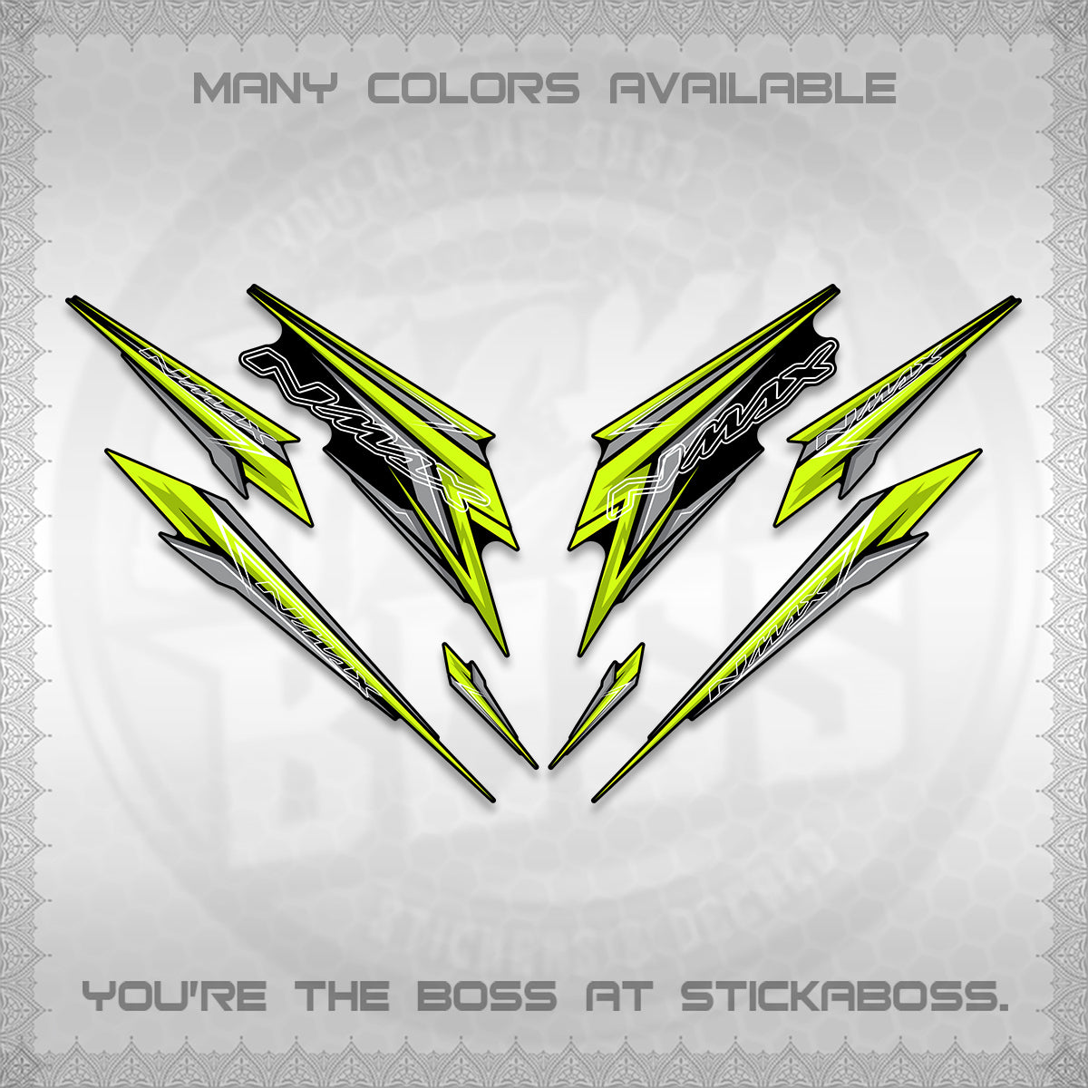 NMAX V2 DECALS (2024 NM 00-A1 STYLE) STICKER DECALS By STICKABOSS