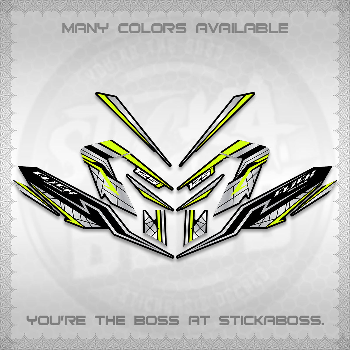 CLICK V4 INDO DECALS (2026 NEW LINE X STYLE) STICKER KITS By STICKABOSS
