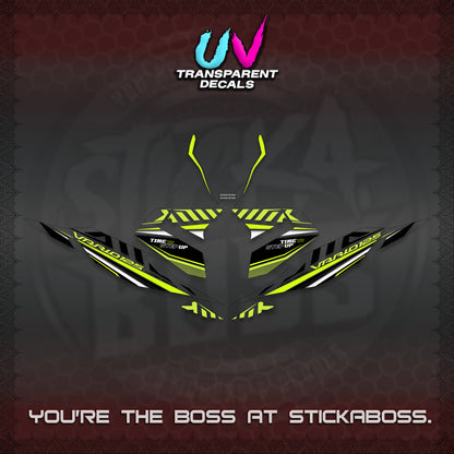 CLICK 125 V4 VARIO UV TRANSPARENT DECALS (2026 VR0007 DESIGN) STICKER KITS By STICKABOSS