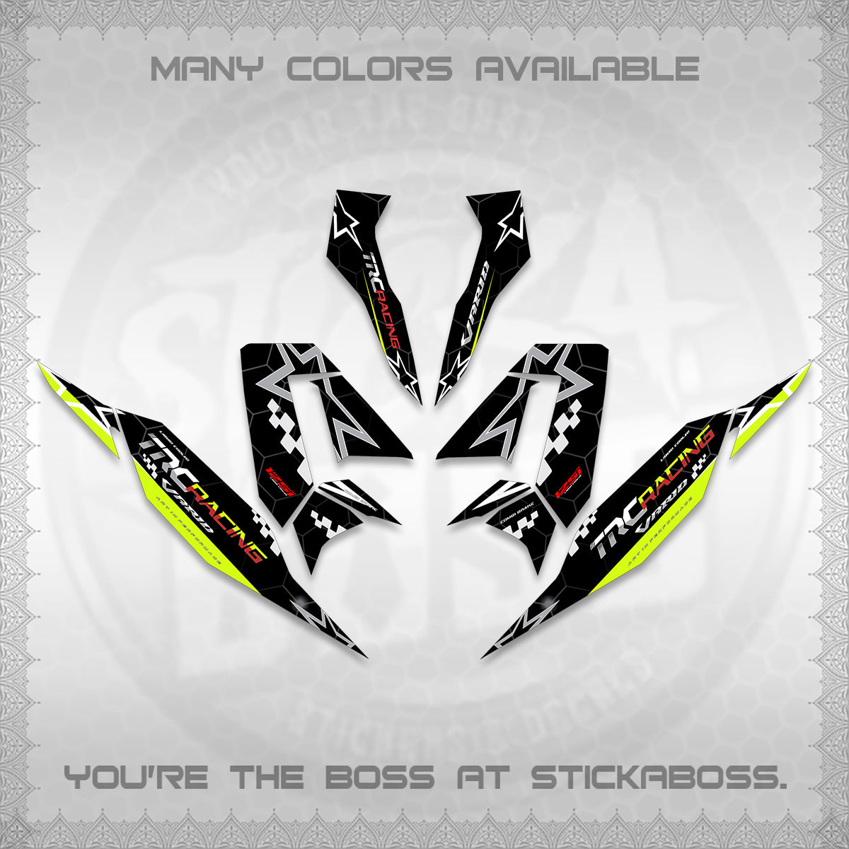 CLICK V4 DECALS (2026 TRC RACING DESIGN)STICKER DECALS By STICKABOSS