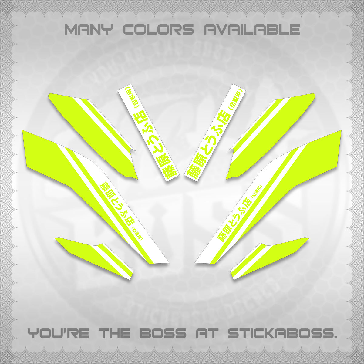 NMAX V2 FOR WHITE DECALS (TRUENO STYLE DESIGN) STICKER KITS By STICKABOSS