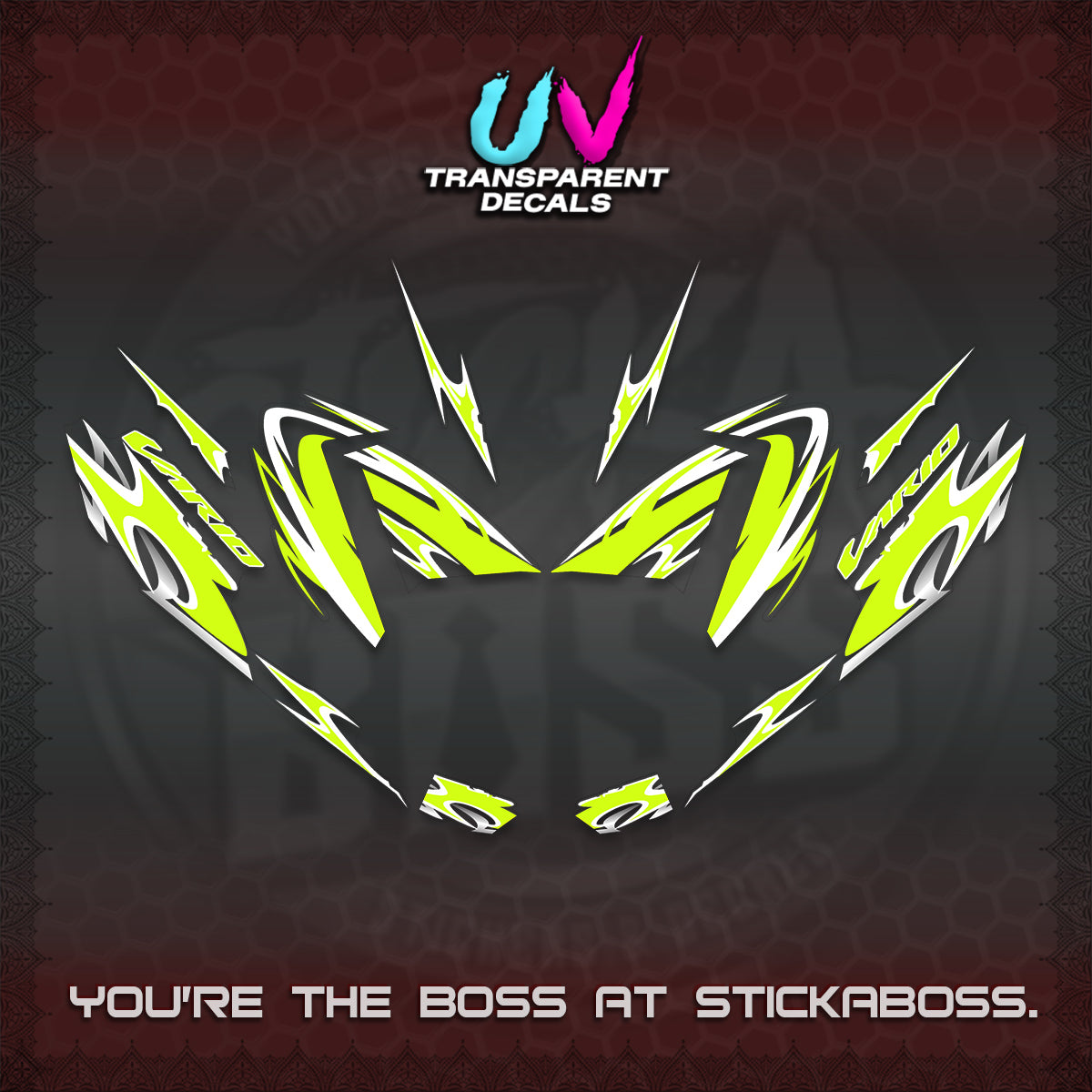 CLICK 125 V4 VARIO STRIPING UV TRANSPARENT DECALS (2026 NEW LED DESIGN) STICKER DECALS By STICKABOSS