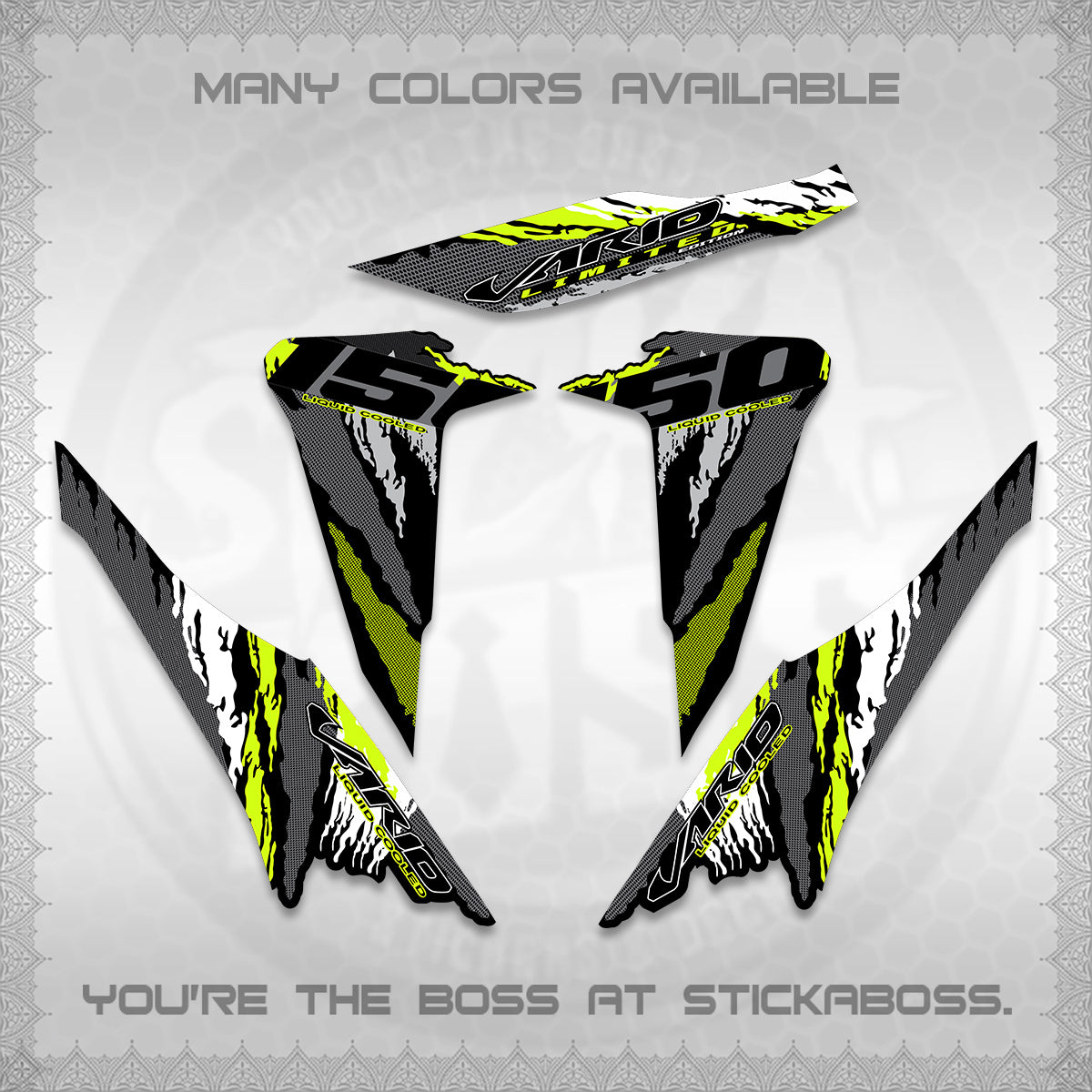 CLICK 150 V2 VARIO DECALS (2022 SPECIAL SPLASH DESIGN) STICKER KITS BY STICKABOSS