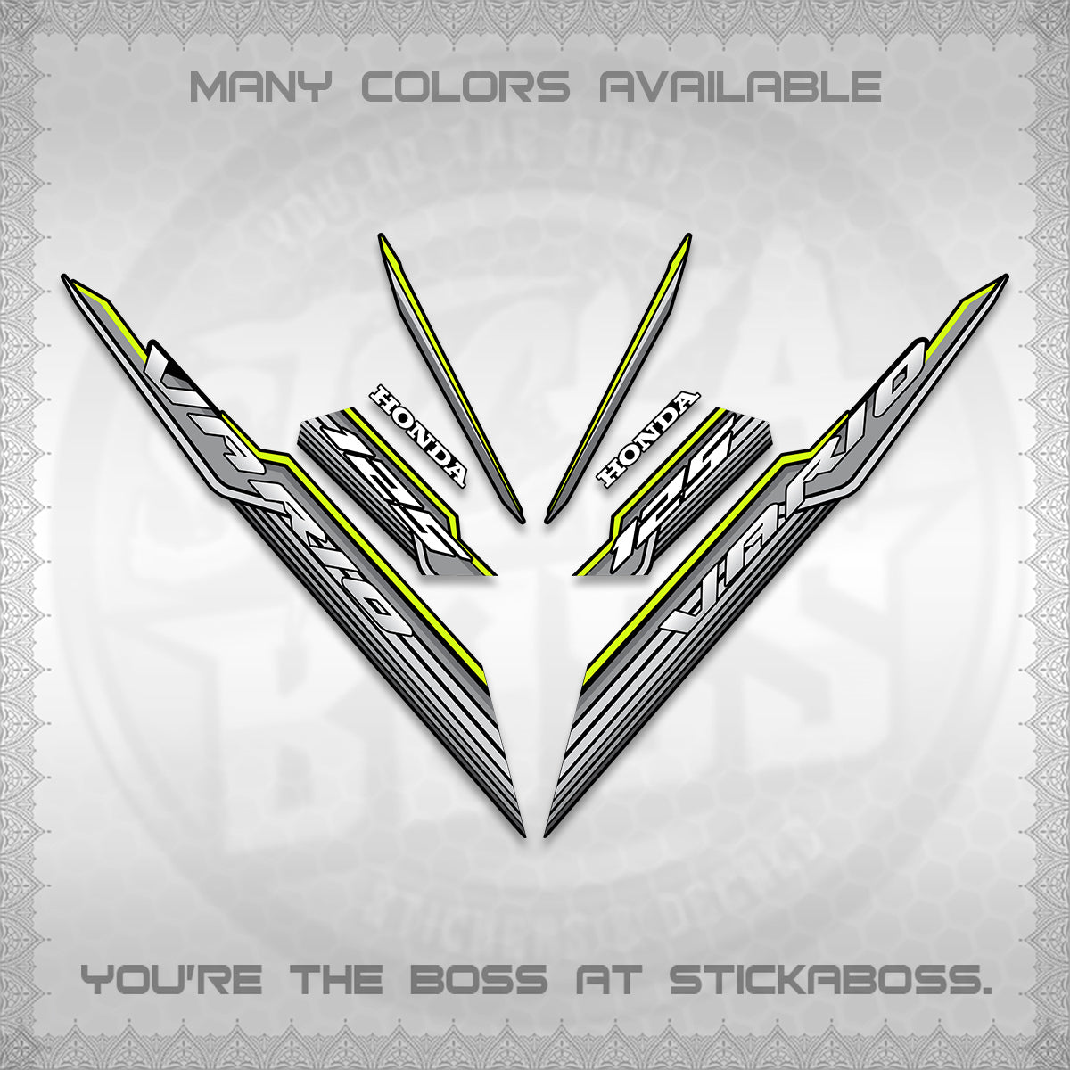 CLICK 125 V3 INDO DECALS (2024 SV 07-A2 STYLE) STICKER KITS By STICKABOSS