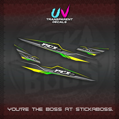 PCX 155 160 UV TRANSPARENT INDO DECALS (P007 NEW DESIGN)STICKER DECALS By STICKABOSS